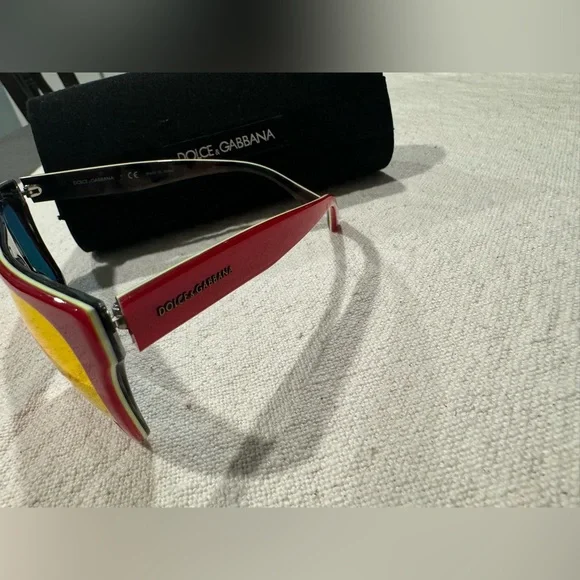 Dolce Gabbana Vintage Sunglasses, Red, Made in